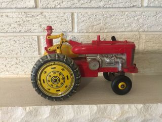 Large 10 " Vintage 1950 Marx Reversible Diesel Electric Tractor Tin Litho Plastic