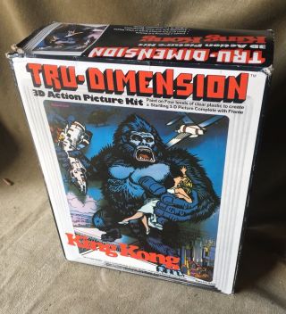 Vintage Universal Monsters King Kong Tru - Dimension Wall Plaque