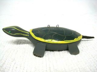 Vintage Rare Minnesota Lawrence Bethel Painted Turtle 7 " Wood Spearing Decoy
