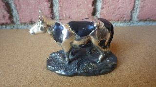 Vintage Zanfeld 999 Pure Fine Silver Cow Sculpture Statue Figurine 4 Inch Length