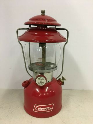 Vintage Coleman Lantern 200a Red May 1967 Camping Hiking Light