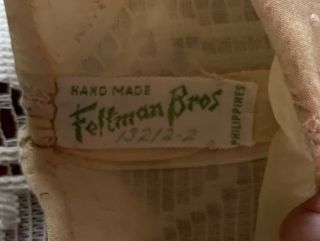 VTG FELTMAN BROS YELLOW TODDLER DRESS IN STERN & MANN ' S BOX CANTON,  OHIO 8