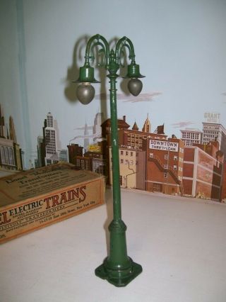 Vintage Prewar Lionel Standard Gauge No.  67 State Green Double Lamp Post 4