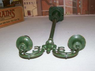 Vintage Prewar Lionel Standard Gauge No.  67 State Green Double Lamp Post 7