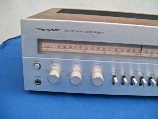 VINTAGE REALISTIC STA - 240 AM / FM STEREO RECEIVER GREAT 5