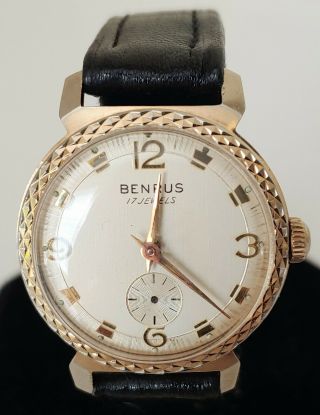 Vintage Rare Benrus 17 Jewels Men 