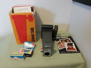 Polaroid Portrait Land Camera Big Shot Vintage With 5 Magicubes