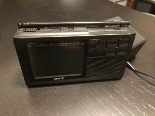 Vintage Epson ET507 Pocket Portable Color TV Radio VHF UHF Scarce Japan Model 2