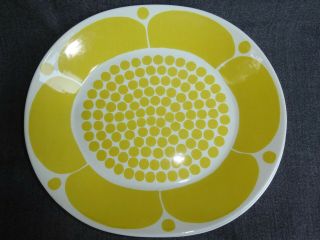 Vintage Arabia Finland Yellow Sunnuntai 11 1/2 " Oval Serving Platter Dish Plate