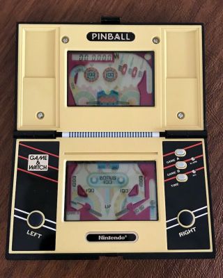 Vintage Nintendo Pinball Handheld Multi - Screen Game & Watch 1983 Model Pb - 59