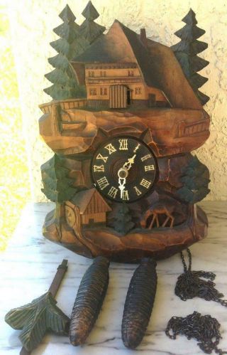 Vintage Egon Steimer Cuckoo Clock For Repair