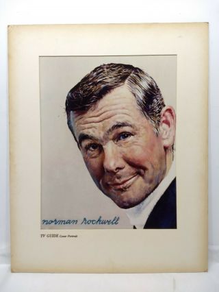 Vintage Johnny Carson By Norman Rockwell,  Tv Guide Cover Portrait; Aug 15 1970