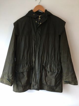 Womens Vintage Barbour Durham Lightweight Wax Jacket,  Size Small,  Well