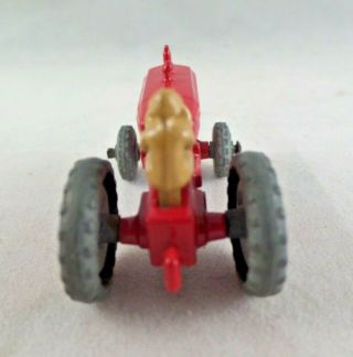 Vintage Lesney Matchbox Massey Harris Tractor No.  4 Red w/Metal Wheels Minty 4