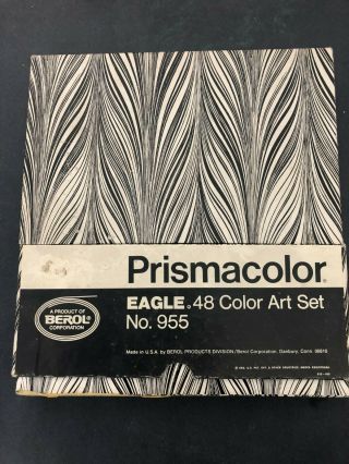 Vintage Berol Eagle Prismacolor 48 Color Art Pencil Set No.  955