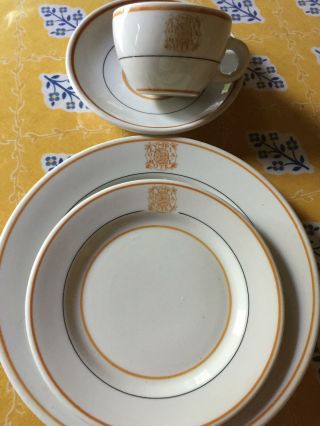 Vintage Mount Clemens Michigan Olympia Hotel Bath House Place Setting Dishes
