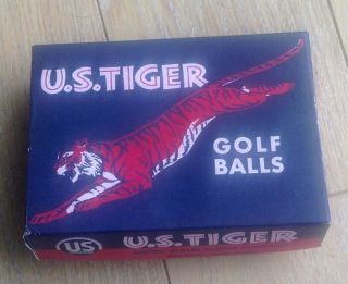 A Box Of 12 X U.  S.  Tiger Vintage Golf Balls Individually Wrapped - Rare