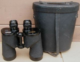 Vtg 1940s? Wwii? Bausch & Lomb 7x50 Binoculars Mark 28 W/ Case & Filter Lenses