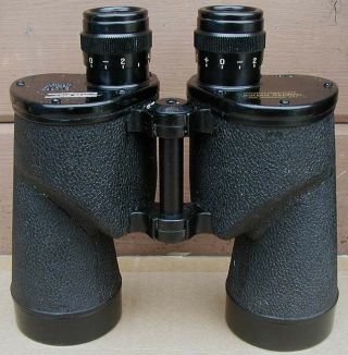 Vtg 1940s? WWII? BAUSCH & LOMB 7x50 BINOCULARS Mark 28 w/ CASE & Filter Lenses 2