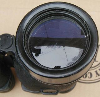 Vtg 1940s? WWII? BAUSCH & LOMB 7x50 BINOCULARS Mark 28 w/ CASE & Filter Lenses 7