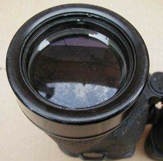 Vtg 1940s? WWII? BAUSCH & LOMB 7x50 BINOCULARS Mark 28 w/ CASE & Filter Lenses 8