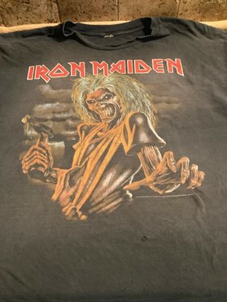 Vintage Iron Maiden Men’s T - Shirt 2xl Killers Heavy Metal Band Distressed Rare