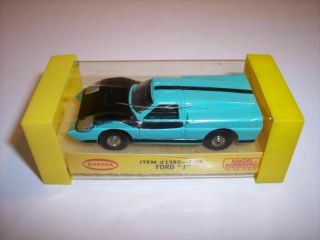Vintage 1960s Aurora Thunderjet 1382 " Turquoise " Ford " J " Car T - Jet Ho Slot Car