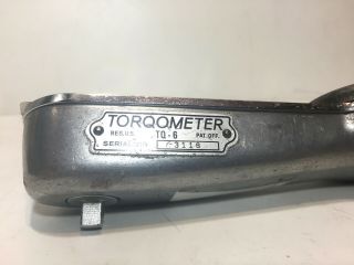 Vintage Snap - On Torqometer TQ - 6 Dial Torque Wrench 1/4 
