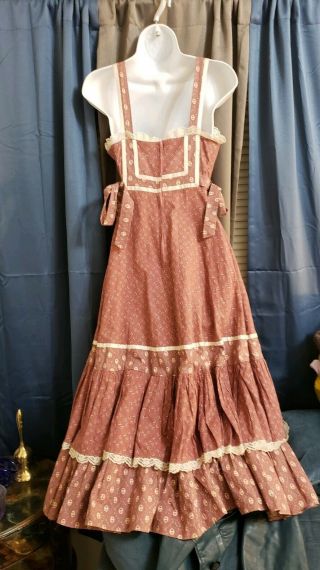 Vintage Gunne Sax Dress By Jessica McClintock Boho Prarie sz XS 2