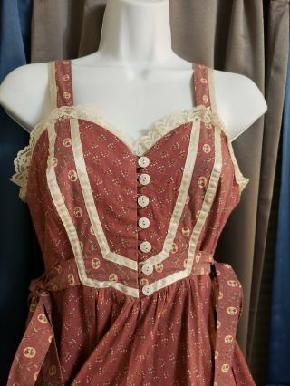 Vintage Gunne Sax Dress By Jessica McClintock Boho Prarie sz XS 3