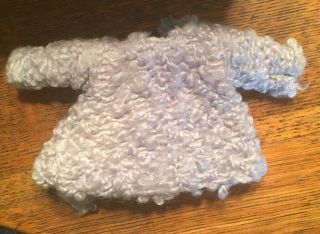 Vtg Rare Ginny Doll Clothes Coat & Hat - Blue Poodle Cloth - Tagged
