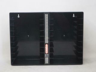 Vintage Als Nintendo Snes 18 Game Cartridge Storage Black Wall Display Case Oem