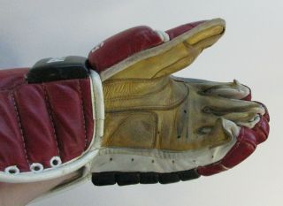 Vintage Montreal 5000 L pro leather hockey gloves Blackhawks 5
