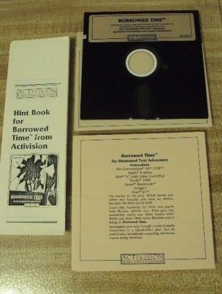 BORROWED TIME - Vintage Commodore 64 Floppy Disc Game - 1985 3
