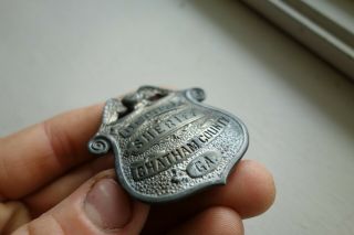 Vintage Deputy Sheriff Police Chatham County Georgia Shield badge obsolete 4