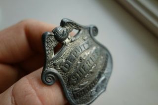 Vintage Deputy Sheriff Police Chatham County Georgia Shield badge obsolete 5