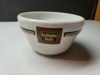 Vintage Burlington Route Railroad Diner China Restaurant Ware Bowl Syracuse Chin