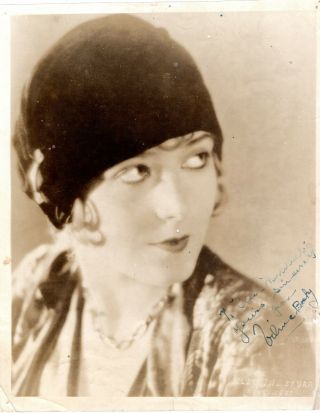 Hungarian - American Silent Actress Vilma Banky,  Rare Signed Vintage Studio Photo