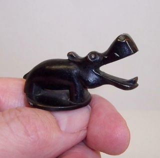 Signed Vintage Richard Rohac Miniature Solid Austrian Bronze Hippo Hagenauer