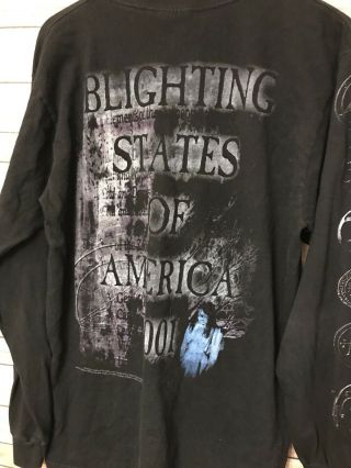 Vintage CRADLE OF FILTH Long Sleeve Shirt L Blighting States of America 2001 vtg 4