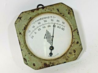 Vintage Automobile Interior Thermometer Gauge Rat Rod Steampunk