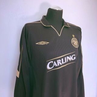 LARSSON 7 Celtic Vintage Umbro Away Football Shirt Jersey 2003/04 (XL) Sweden 5