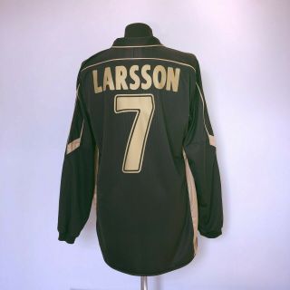 LARSSON 7 Celtic Vintage Umbro Away Football Shirt Jersey 2003/04 (XL) Sweden 8