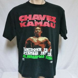 Vtg 1995 Julio Caesar Chavez Vs Kamau T Shirt Boxing 90s Promo Tee Mirage Xl