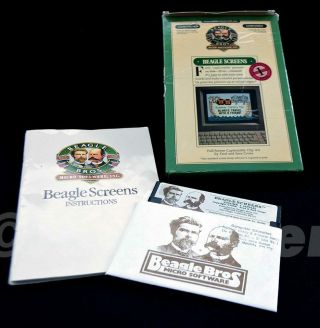 RARE Vintage 1984 Apple II Beagle Bros Beagle Screens software 3