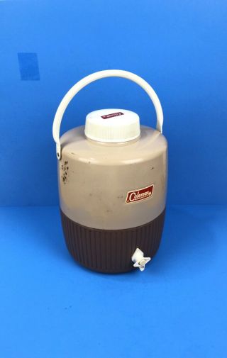 Vintage Coleman Ice Cooler Water Jug W/ Inner Cup
