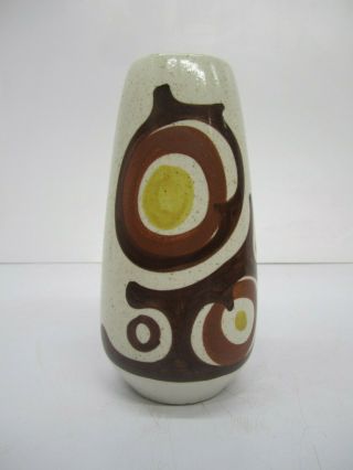 Vintage Lapid Israel Modernist Art Ceramic Vase Evil Eye Conical Shape 8 "