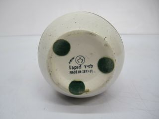 Vintage Lapid Israel Modernist Art Ceramic Vase Evil Eye Conical Shape 8 