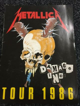 Metallica - Damage Inc 1986 Rare Tour Programme Gig Vintage Program