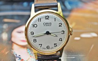 Oris Calibre 702 Gold Plated Ladies Vintage Watch C1960 